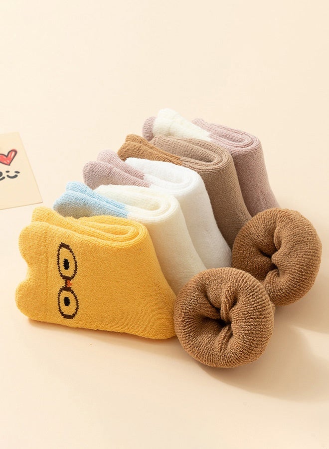 Hanayo 6 Pairs Kids Socks Girls and Boys Cotton Socks Comfortable Unisex Socks for Newborn Infant Toddlers Perfect for All Seasons(Multicolour) - Image 5